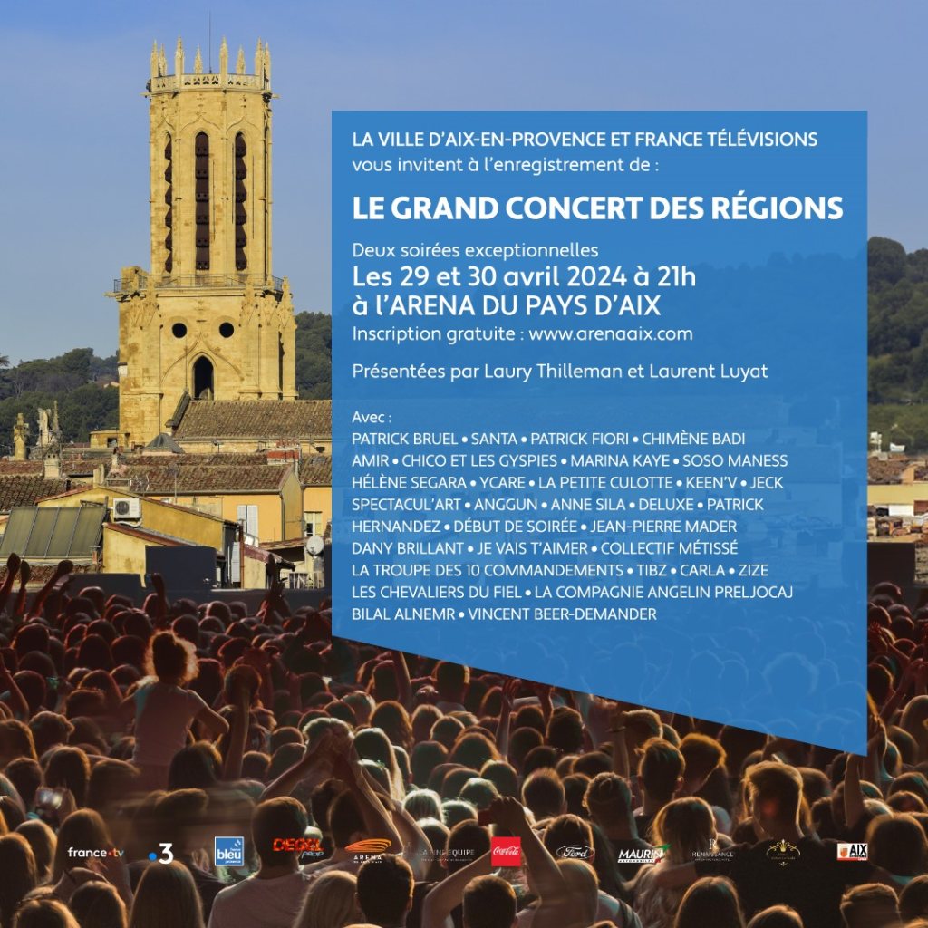 Le Grand Concert des Régions met à l’honneur la culture française à Aix-en-Provence avec de nombreux artistes